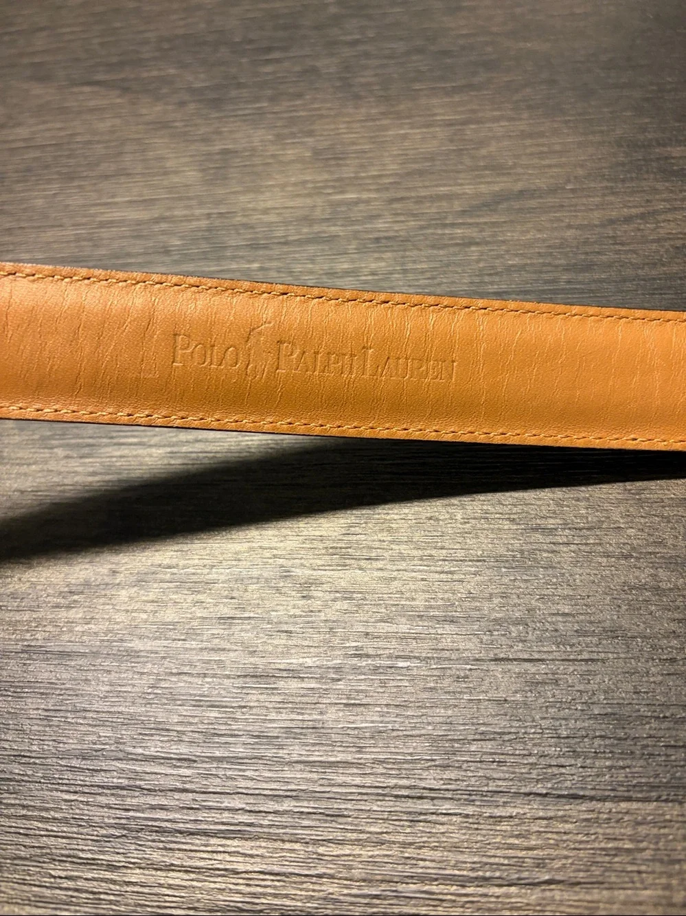 Polo Ralph Lauren Black Pebbled Leather Men's Belt Sz 36